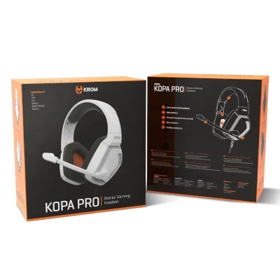 Krom kopa pro | auricular gaming stereo blanco