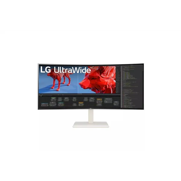 Monitor Profesional Ultrapanorámico Curvo LG UltraWide 38WR85QC-W 37.5'/ WQHD+/ Multimedia/ Blanco