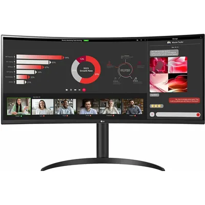 Lg 34wr55qc-b monitor 34" wqhd 2xhdmi dp usbc cur