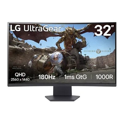 Monitor Gaming Curvo LG UltraGear 32GS60QC-B 31.5'/ QHD/ 1ms/