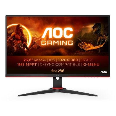 Monitor Gaming AOC 24G2SPU/BK 23.8'/ Full HD/ 1ms/ 165Hz/ IPS/