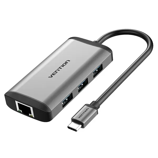 Docking USB Tipo-C Vention CNCHB/ 1xHDMI/ 3xUSB/ 1xUSB Tipo-C PD/ 1xRJ45/ Gris