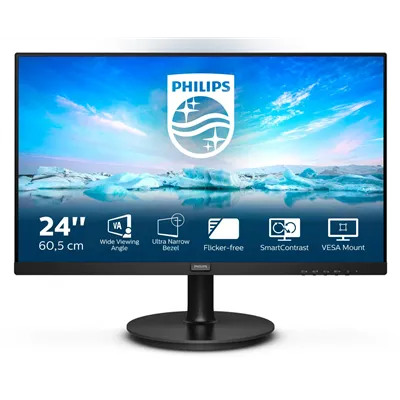 Monitor Philips 241V8L 23.8'/ Full HD/ Negro