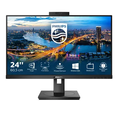 Monitor Profesional Philips 242B1H 23.8'/ Full HD/ Webcam/