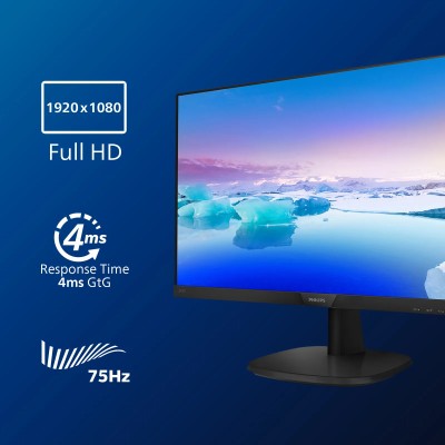 Monitor Philips 273V7QDAB 27'/ Full HD/ Multimedia/ Negro