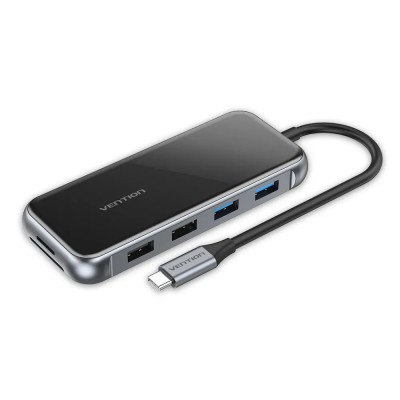 Docking USB Tipo-C Vention TFGHB/ 1xVGA/ 1xHDMI/ 4xUSB/ 1xUSB