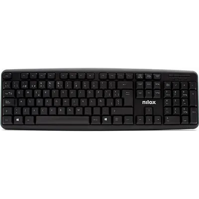 Nilox Teclado USB silencioso compacto y numérico, Negro