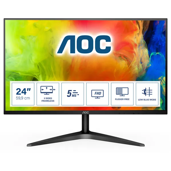 AOC 24B1H 24" Monitor FIT LED FHD 5ms HDMI/VGA 60Hz