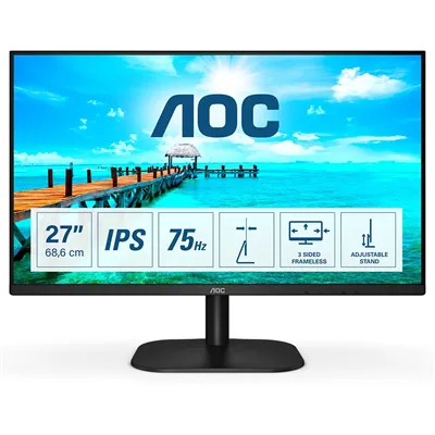 AOC 27B2DA 27" Monitor IPS LED FHD 4ms Altavoces/HDMI/VGA/DVI