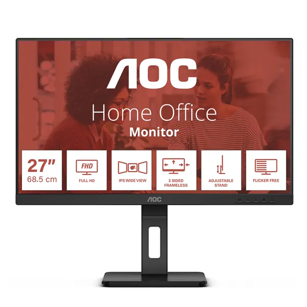 AOC 27E3QAF 27'/ Full HD/ Multimedia/ Regulable en altura/ Negro