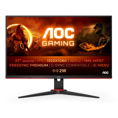 AOC Gaming 27G2SPAE 27'/ Full HD/ 1ms/ 165Hz/ IPS/ Multimedia/