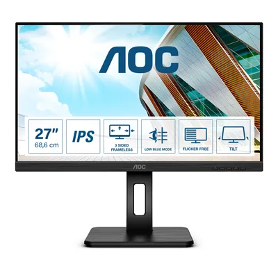 AOC 27P2Q 27'/ Full HD/ Multimedia/ Regulable en altura/ Negro