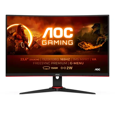 AOC Gaming C24G2AE 23.6'/ Full HD/ 1ms/ 165Hz/ VA/ Multimedia/