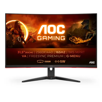 AOC Gaming CQ32G2SE 31.5'/ QHD/ 1ms/ 165Hz/ VA/ Multimedia/