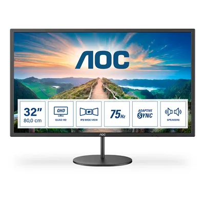 AOC Q32V4 32" Monitor PRO QHD 2K Ultra LED HDMI/DP/Altavoces