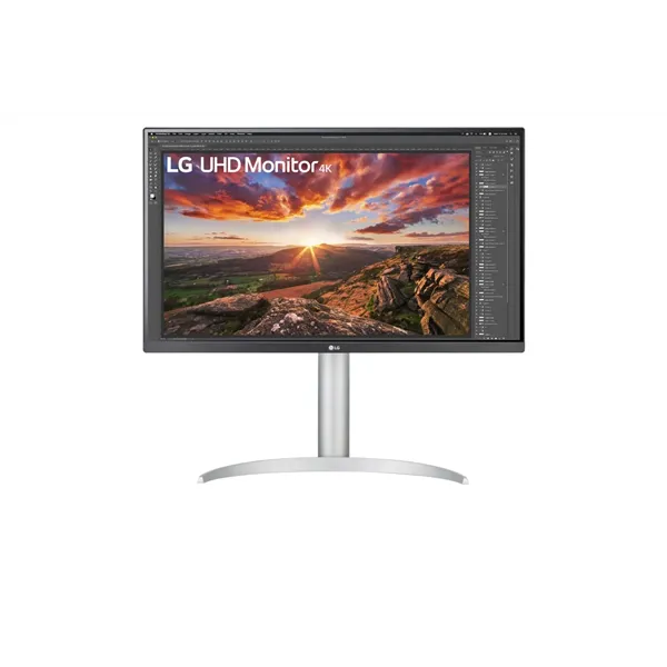 Monitor Profesional LG 27UP85NP-W 27'/ 4K/ Multimedia/ Regulable en altura/ Plata