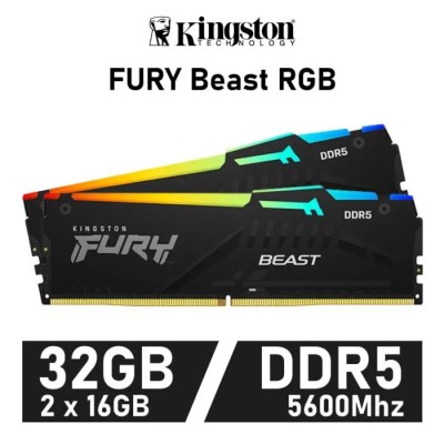 Kingston Fury Beast RGB KIT 32GB DDR5 5600MHz CL36 1.25v