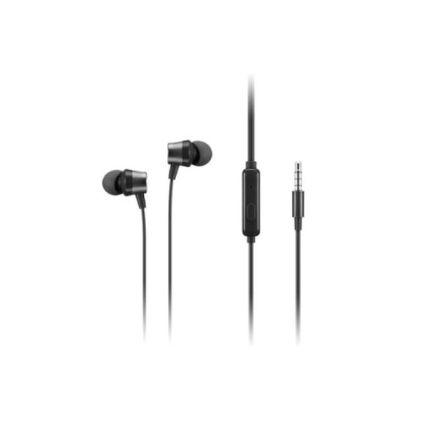 Lenovo 4XD1J77352 Auriculares Negros conector Jack 3.5mm Llamadas/Música/Reuniones Modelo botón