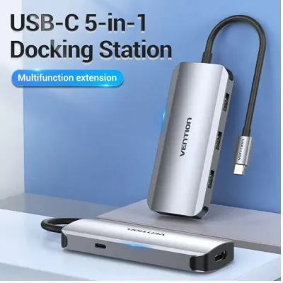 Docking USB Tipo-C Vention TODHB/ 1xHDMI/ 3xUSB/ 1xUSB Tipo-C