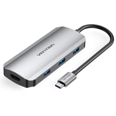 Docking USB Tipo-C Vention TOFHB/ 1xHDMI/ 3xUSB/ 1xUSB Tipo-C/