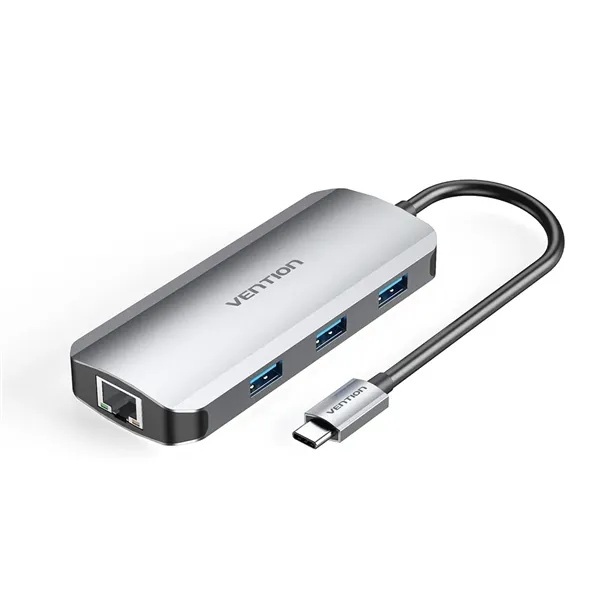 Docking USB Tipo-C Vention TOHHB/ 1xHDMI/ 3xUSB/ 1xRJ45/ 1xUSB Tipo-C PD