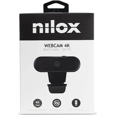 Nilox Webcam 4K FHD con enfoque automatico, con doble micrófono