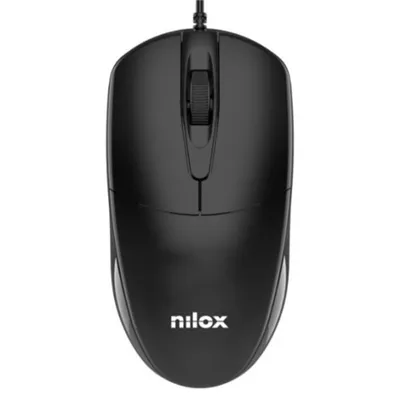 Nilox Kit Teclado y Mouse por cable USB Ligero y Compacto