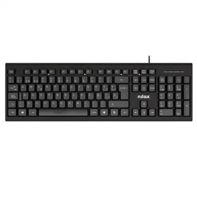 Nilox Kit Teclado y Mouse por cable USB Ligero y Compacto