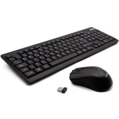 Nilox Kit inalámbrico Teclado y Mouse, Modelo Fit ligero y