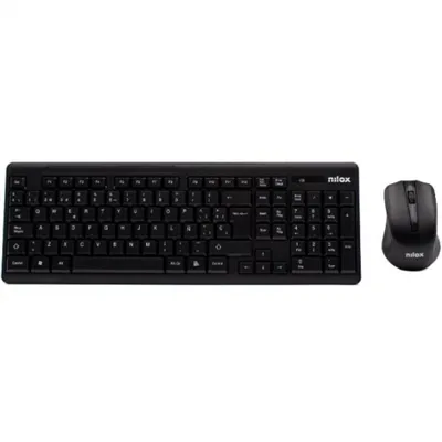 Nilox Kit inalámbrico Teclado y Mouse, Modelo Fit ligero y