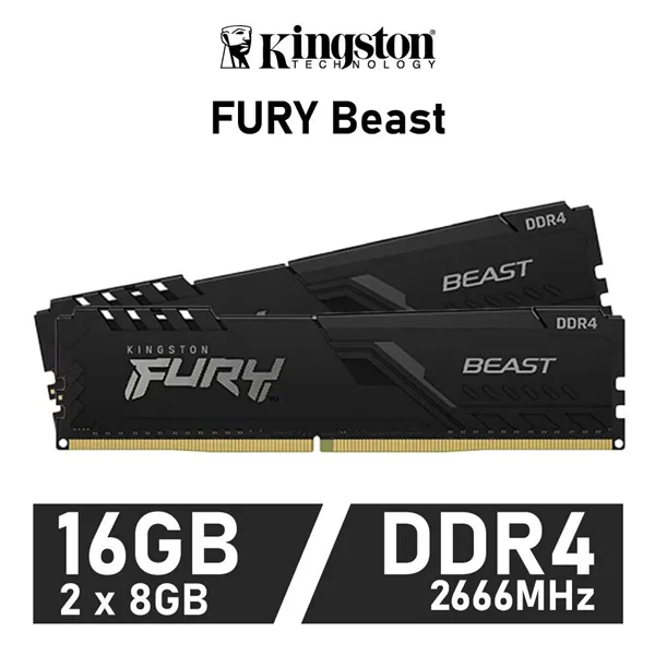 Kingston FURY Beast KIT 16GB DDR4 2600MHz 1.2v CL16 ( 2x8GB)