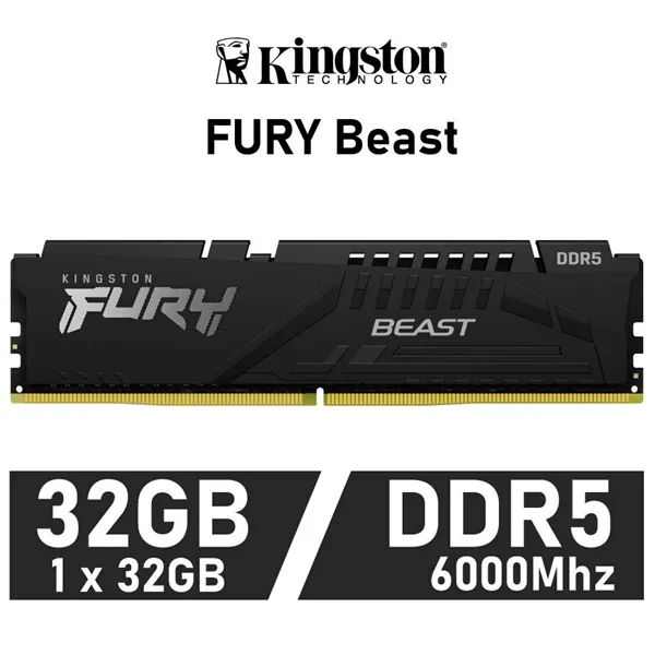 Kingston Fury Beast 32GB 6000MHz DDR5 CL40 1.35v