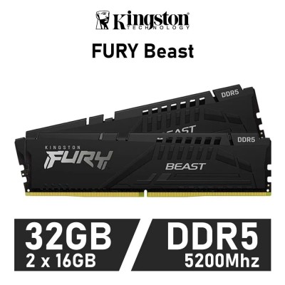 Kingston Fury Beast KIT 32GB DDR5 5200MHz DDR5 CL36 1.35v