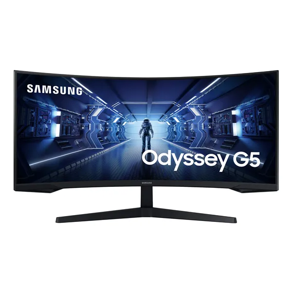 Monitor Gaming Ultrapanorámico Curvo Samsung Odyssey G5 LC34G55TWWP 34'/ UWQHD/ 1ms/ 165Hz/ VA/ Negro