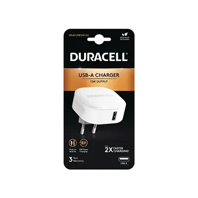 Cargador de Pared Duracell DRACUSB12W-EU/ 1xUSB/ 2.4A