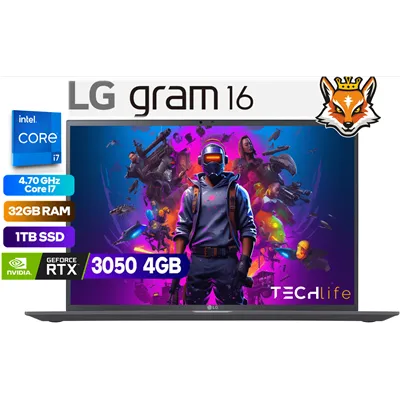 LG Gram 16Z90R Intel Core i7-1360P 32GB 1TB SSD RTX3050 4GB 16"