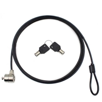 Nilox cable de seguridad doble llave 1.8 m, negro