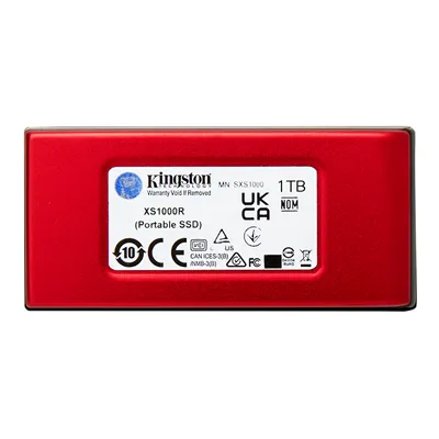 Kingston XS1000 SSD 1TB Externo MINI USB-C, Rojo a 1050MB/s