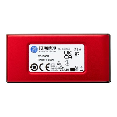 Kingston XS1000 SSD 2TB Externo MINI USB-C, Rojo a 1050MB/s