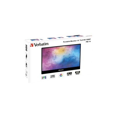 Monitor Portátil Verbatim PM-14 14'/ Full HD/ Multimedia/ Negro