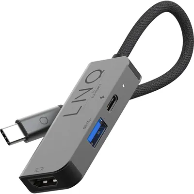 LinQ LQ48000 Docking USB-C 3 en 1 con opción cargador 100W