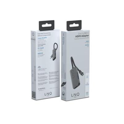 LinQ LQ48000 Docking USB-C 3 en 1 con opción cargador 100W