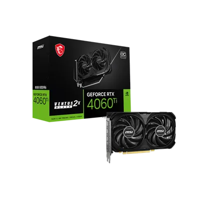 MSI GeForce RTX 4060 Ti VENTUS 2X BLACK OC 8GB GDDR6 DLSS3