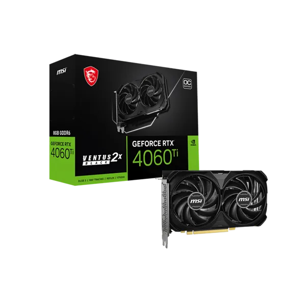 MSI GeForce RTX 4060 Ti VENTUS 2X BLACK OC 8GB GDDR6 DLSS3