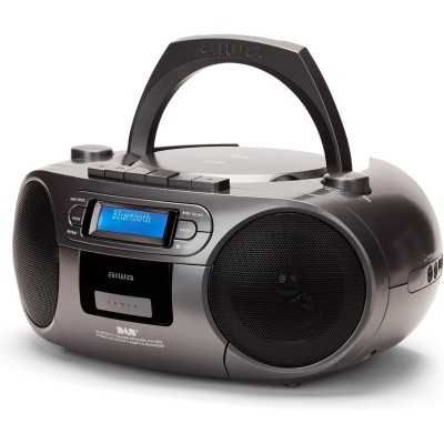 Aiwa BBTC-660DAB/MG: Radio Cassette Portátil con CD, Bluetooth