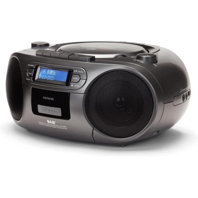 Aiwa BBTC-660DAB/MG: Radio Cassette Portátil con CD, Bluetooth