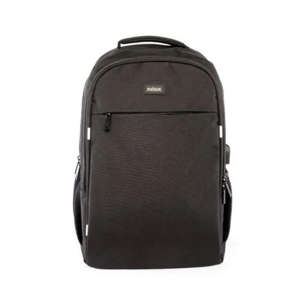 Nilox Mochila Style 15.6" Negro. Acolchada, Conector USB de carga, compartimento portátiles y Tablets