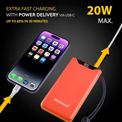 Intenso Powerbank F10000 Naranja - Batería Externa 10000 mAh