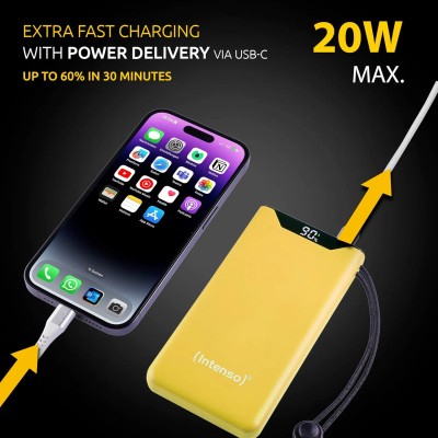 Intenso Powerbank F10000 Amarillo - Batería Externa 10000 mAh