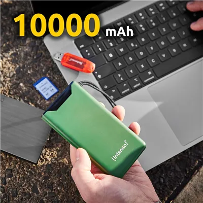 Intenso Powerbank F10000 Verde - Batería Externa 10000 mAh